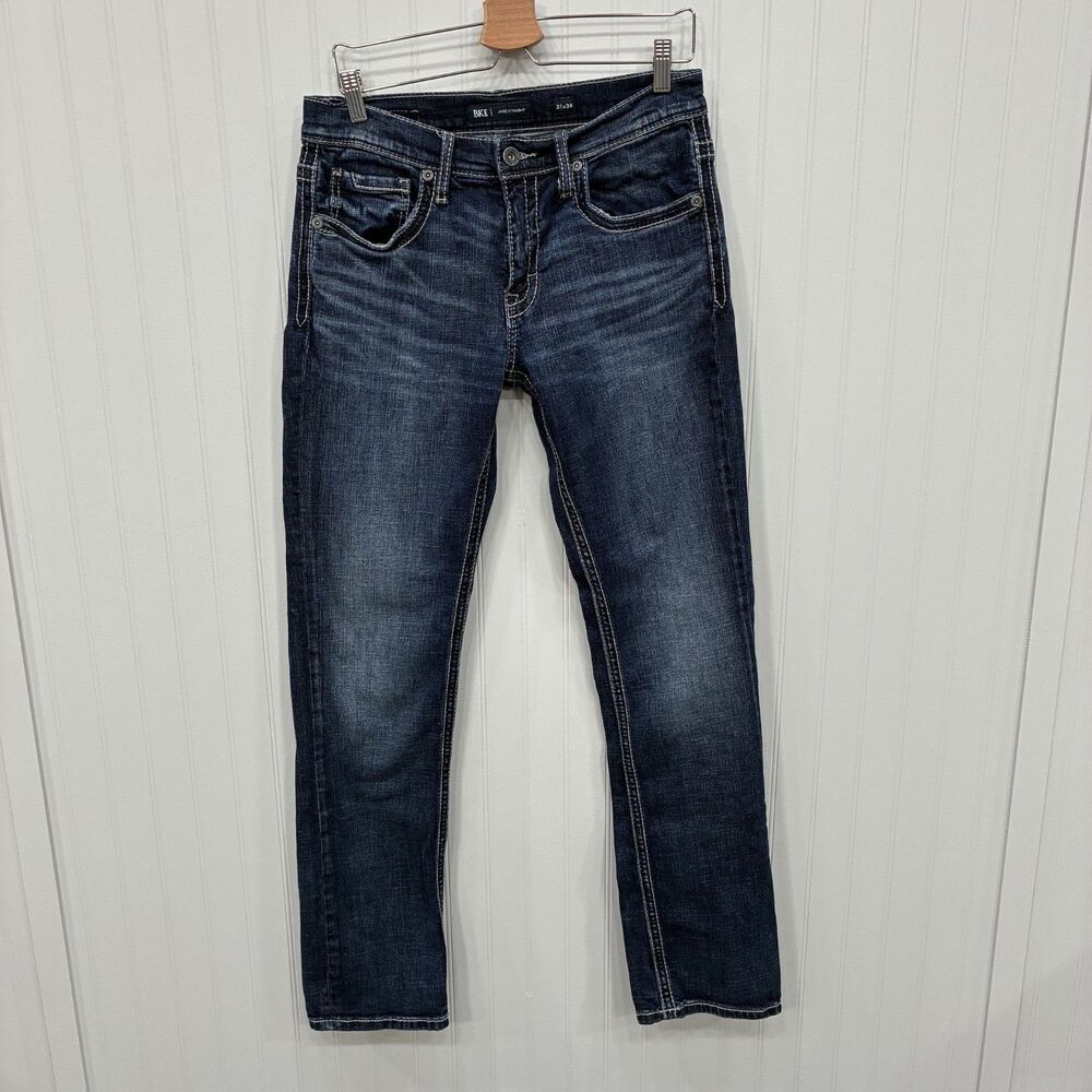 Buckle BKE Men's W31 x L34 Blue Jake Straight Dark Wash Denim Jeans